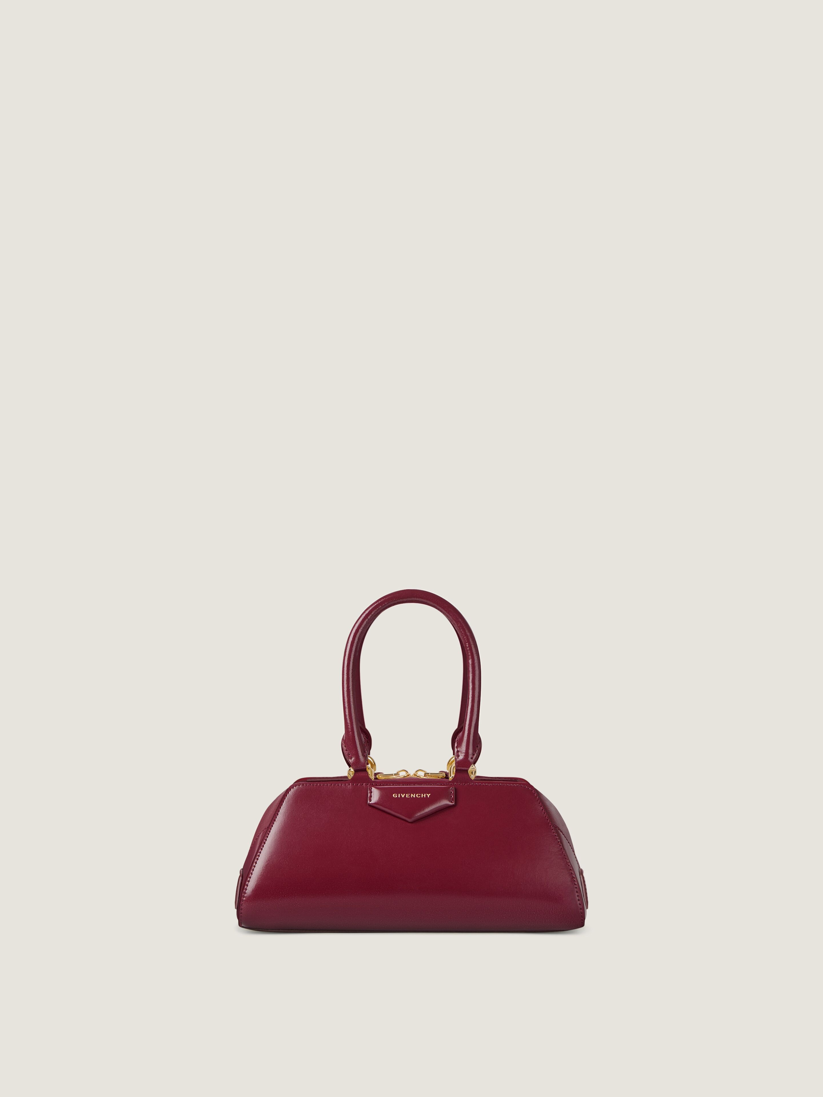 Mini Antigona East-West bag in Box leather